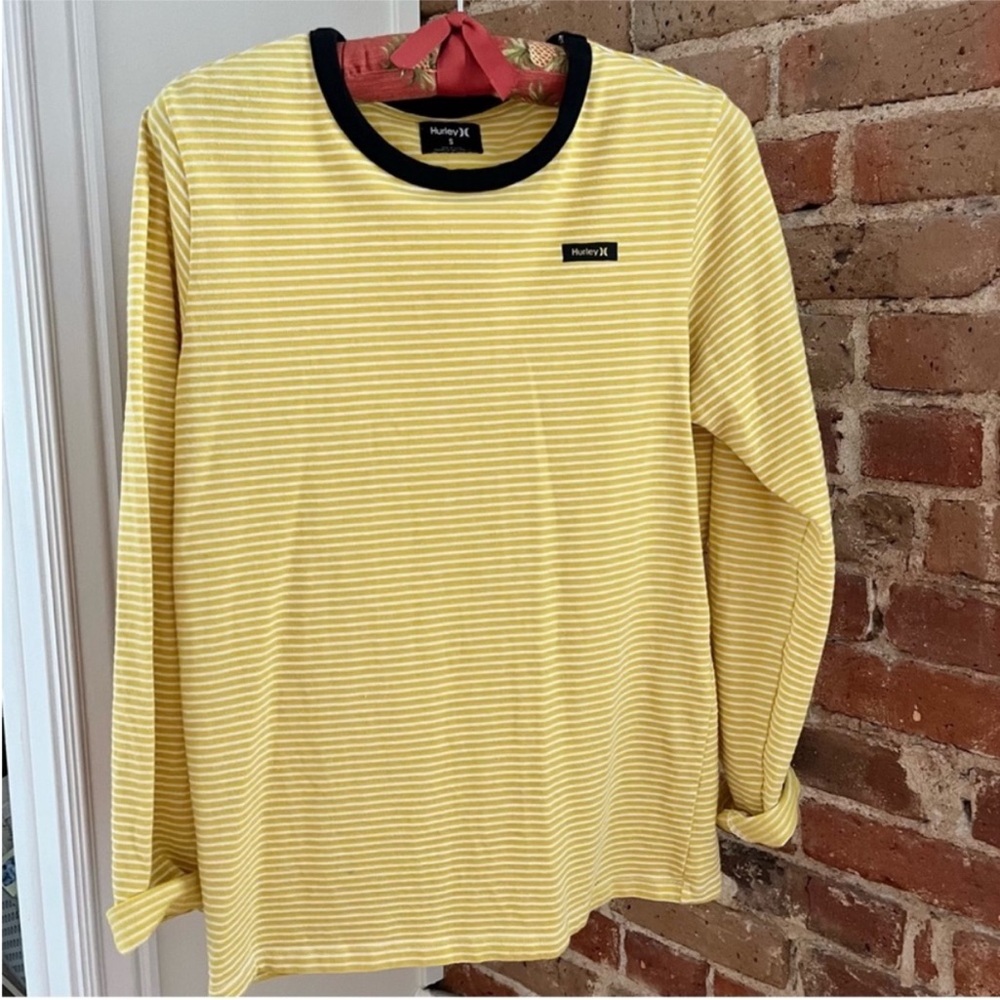 Hurley yellow long sleeve top